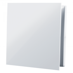 Dekoracyjna kratka PCV z siatką i gładkim panelem 160 x 160 mm, biała