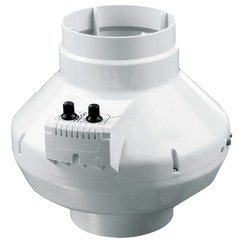 Kanałowy wentylator promieniowy z termostatem, regulatorem obrotów i o zwiększonej wydajności Ø 200 